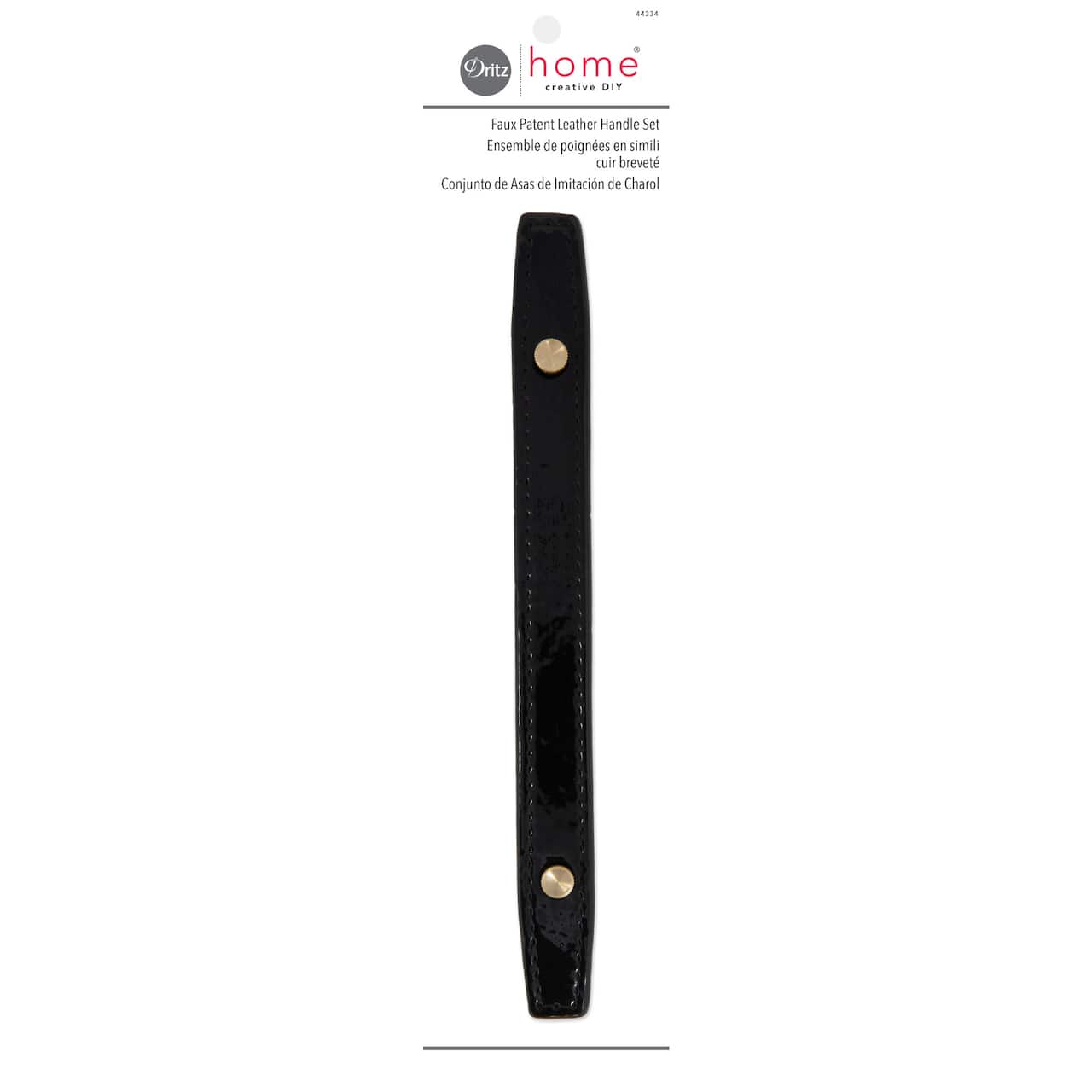Dritz® Home Black Faux Patent Leather Handle Set